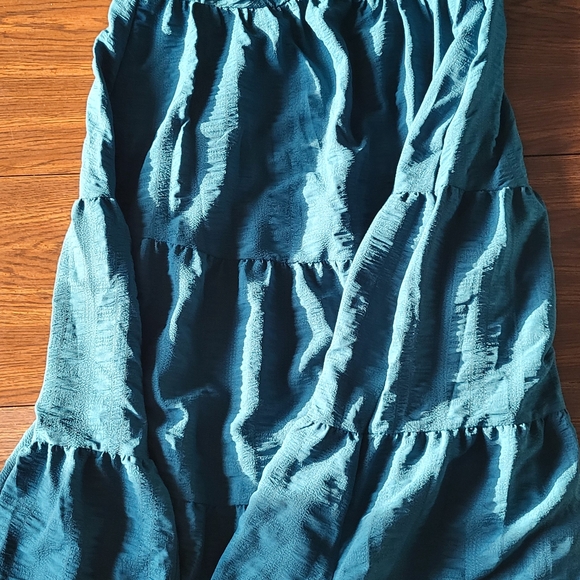 BloomChic Teal Midi Dress - Picture 2 of 7